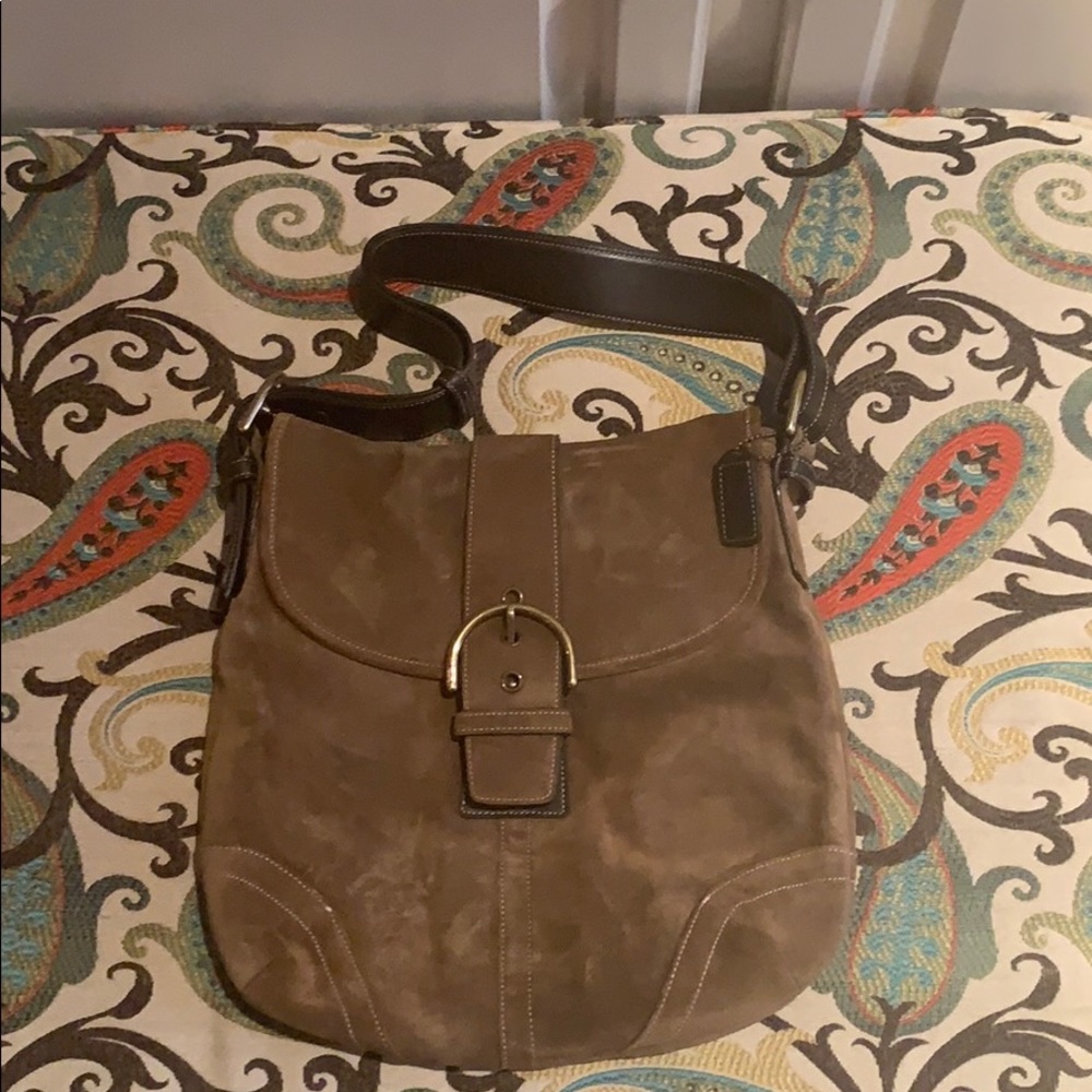 Coach Suede Hobo Bag